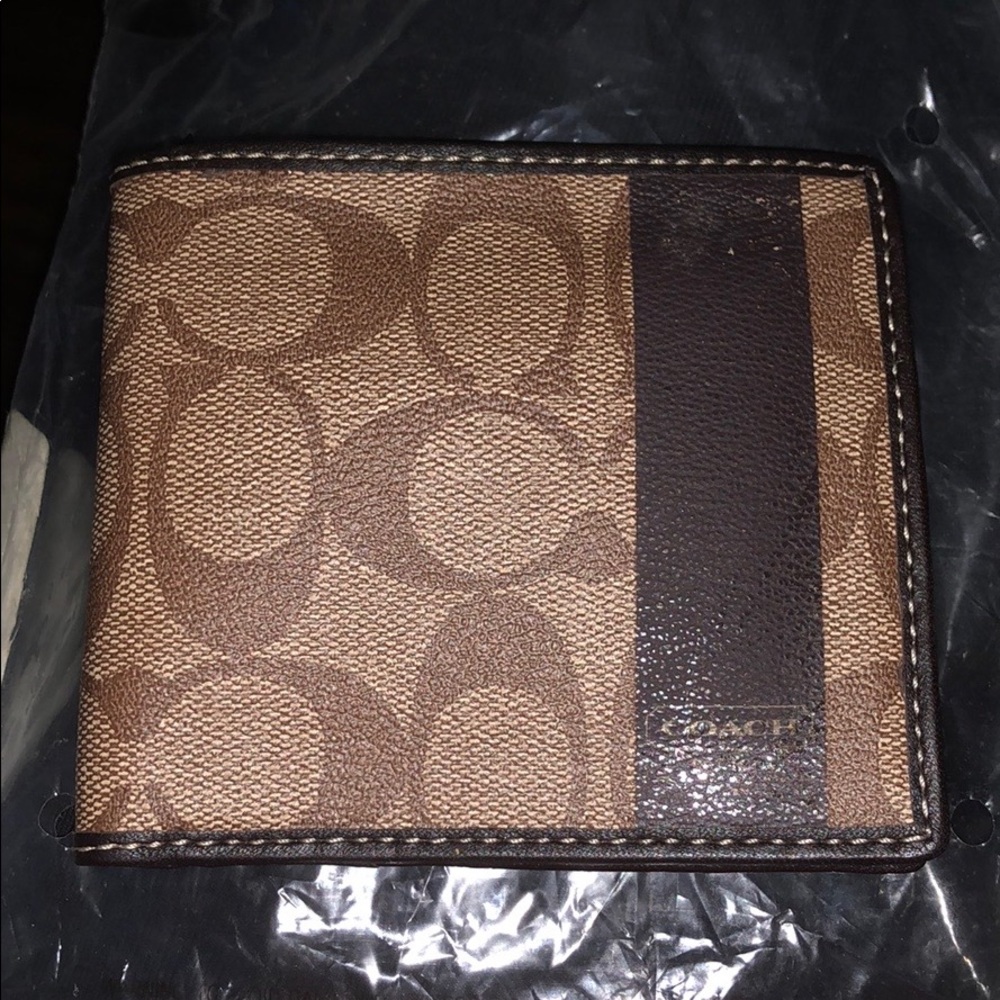 Men’s Khaki/Brown Coach Bifold Wallet (Brand New)